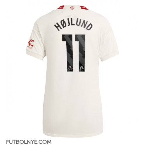 Camiseta Manchester United Rasmus Hojlund #11 Tercera Equipación para mujer 2023-24 manga corta
